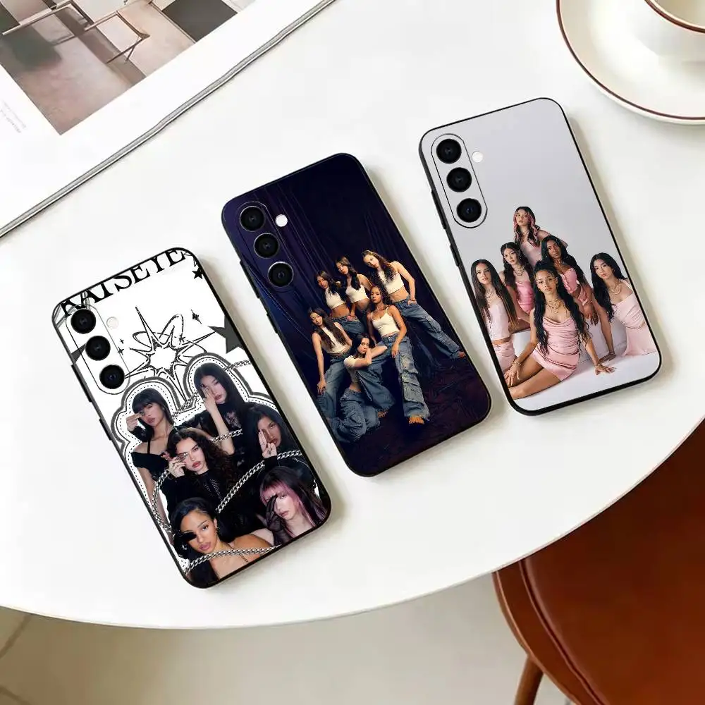 K-pop-K-KATSEYE-s  Black Soft Silicone Phone Case for Samsung Galaxy A73, A42, A72, A70, A53, A52, A51