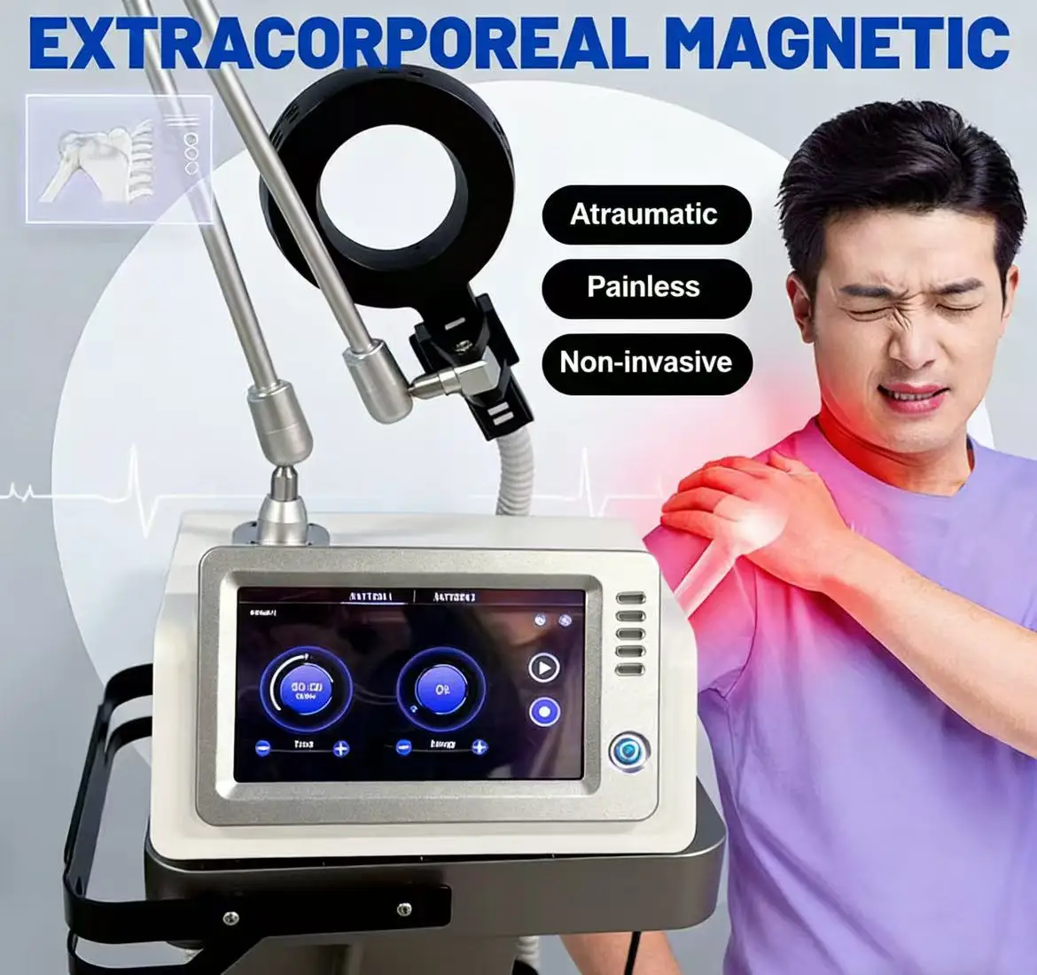 

Портативный физиотерапевтический массажер для снятия боли, лечения артрита, аппарат для экстракорпоральной магнитотерапии, домашний прибор