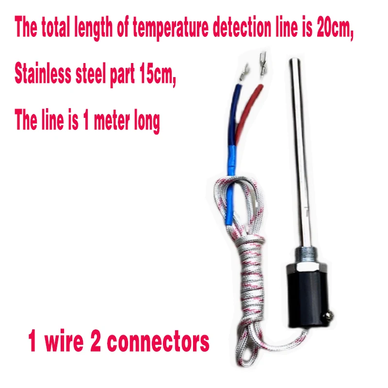 Два провода и четыре разъема для компонентов духовки Термопара Зонд Регулятор температуры Регулятор температуры