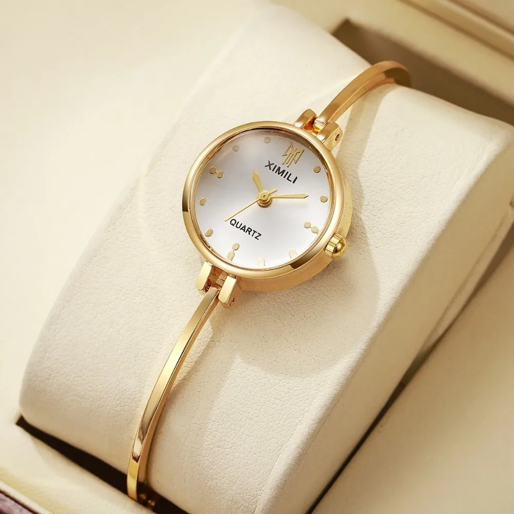 New Square-shaped Dial Pearl Watch Open Design Adjustable Quartz Watch Gift Elegant Ladies Watch for Women