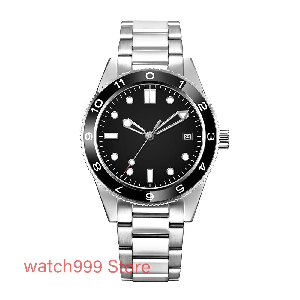 Corgeut 41mm NH35 Movimento Casual Masculino Relógio Mecânico Automático Vidro Safira Mostrador Estéril Relógio Luminoso