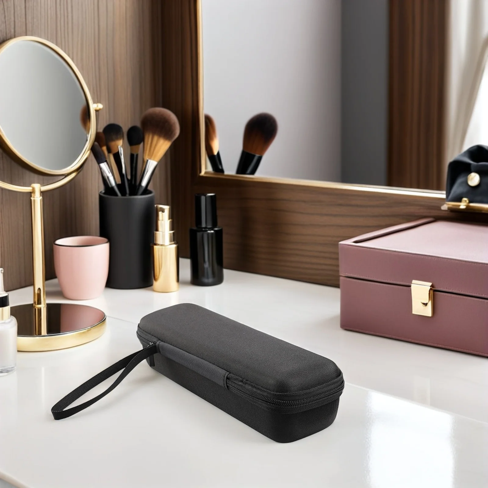 

Mic Storage Bag Waterproof Shockproof Case for Wireless Microphone with Handle Compact Portable Protection for Outdoor Audio