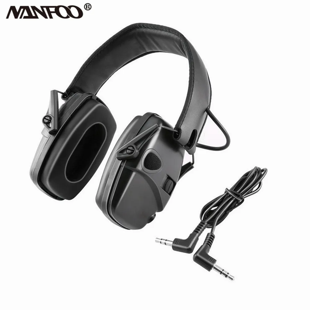 Professional Tactical Hunting Earphone Pick Up Noise Cancelling Shooting Electronic Head Mounted Phone Wear Resistant Headset