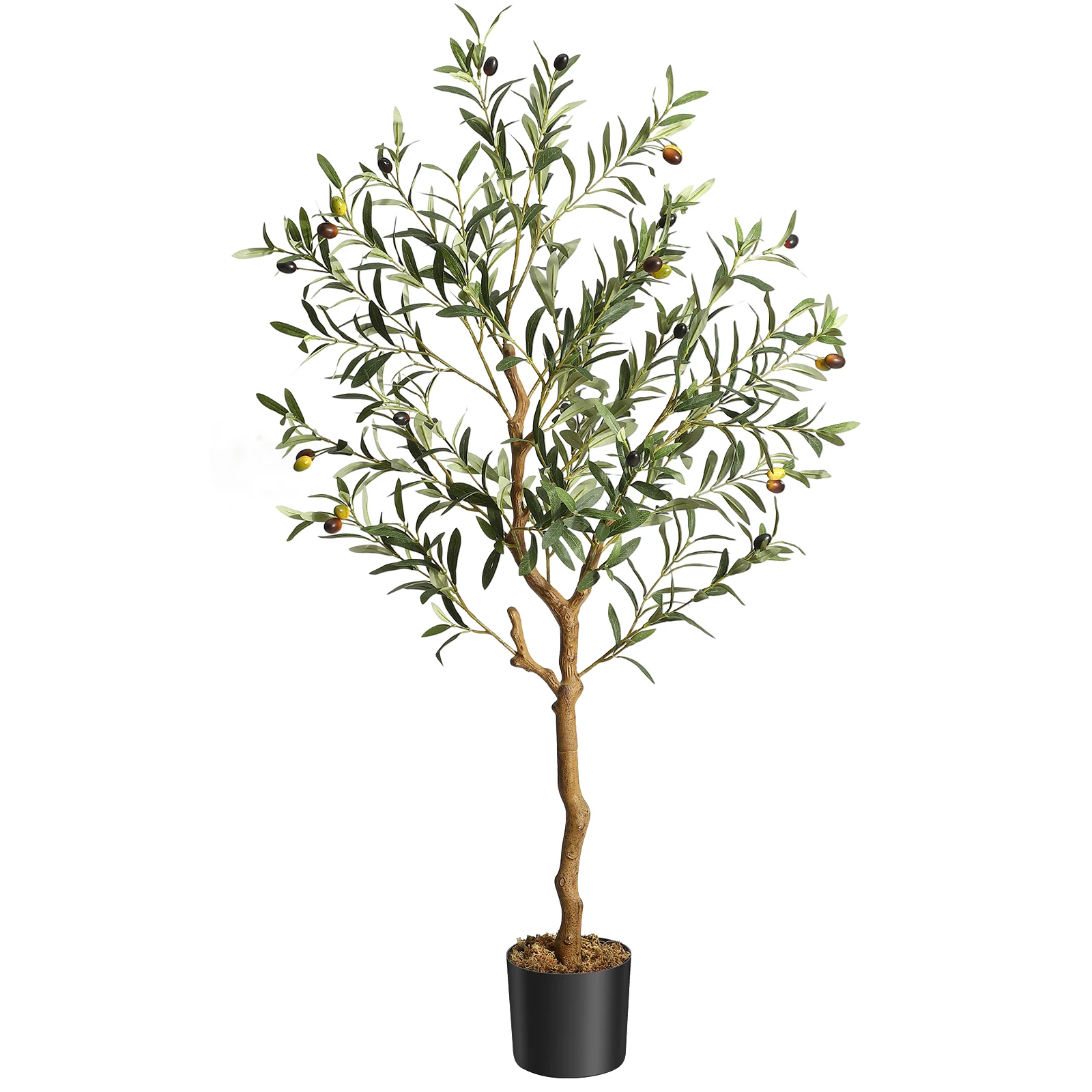 HAUSPROFI Kunstmatige Olijfboom 120/150/180cm - Kunstplanten met houten stam voor woonkamer, kantoordecoratie, lente decoratie