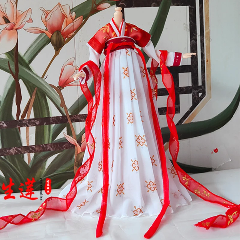 customize 1/6 Female Classical Hanfu Chinese Ancient Tradition Hanfu Dress for 12inch Action Figure Model