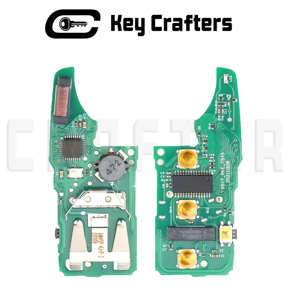 Key Crafters 5K0837202BP 315MHz MQB48 CHIP Flip Car Remote Key For VW Volkswagen Passat Jetta Beetle MQB4.5 Immobilizer KYDZ PCB view 5