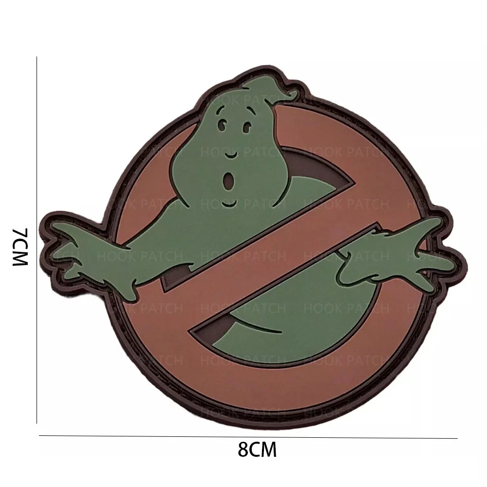 Halloween Ghostbuster Patch Embroidered And PVC Patch Applique No Ghost Patch Logo Ghostbusters Costume With Hook Loop