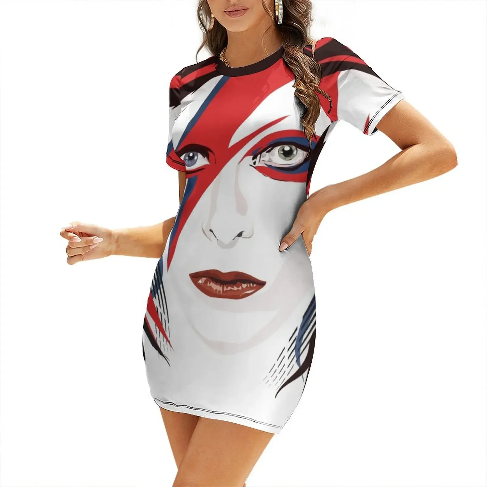 

GLAM Short-Sleeved Dress Woman fashion Women's summer dresses summer dress daily