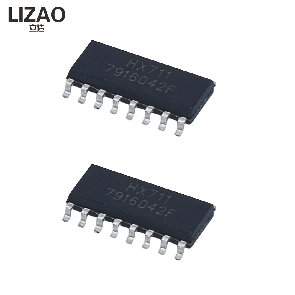 5PCS HX711 SOP-16 24-bit ADC Chip, SMD Weighing Scale Sensor IC for Precision Electronic Scale Applications