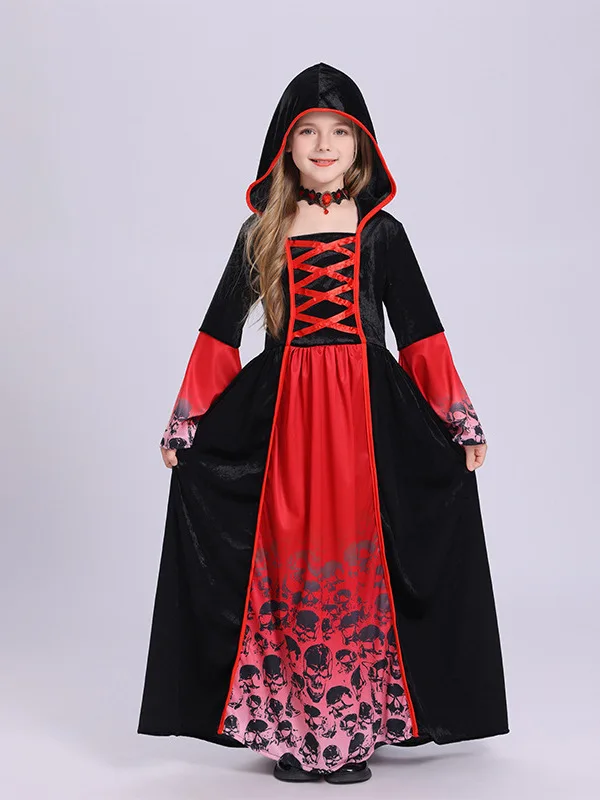 Koninklijke Heksenkostuum Meisjes Par Stage Performance Kleding Halloween Cosplay Outfit Chinese fabrikant 2025, lente