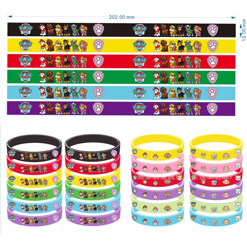 Paw Patrol Bracelet Silicone Anime Chase Skye Bracelet Peripherals Wrist Band Boys Girls Birthday Party Decoration Jewelry Gift