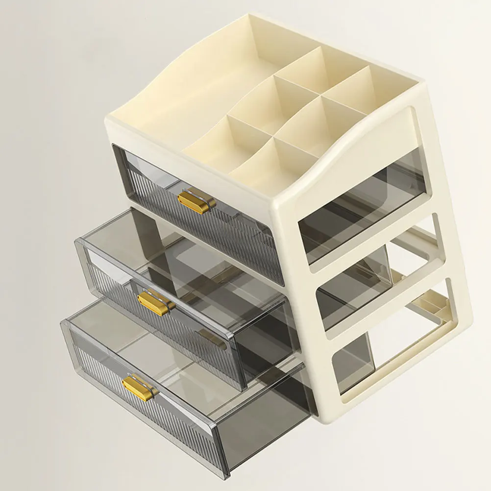 3 Tier Makeup Organizer with Drawers Countertop Storage Box for Vanity Bathroom Desk Use Organized Space for Eyeshadow