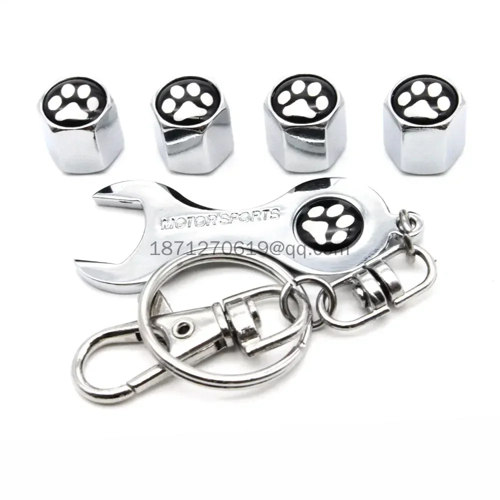 Car Styling Auto Wheels Tire Valve Stem Caps Keychain For BMW Toyota   Jeep Land Rover Chevrolet Buick Chrysler Audi Peugeot Hot