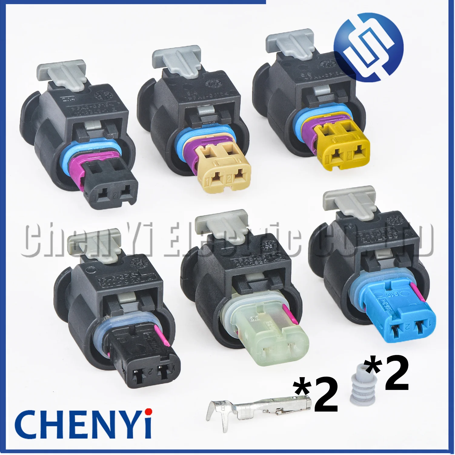 2 Pin Auto connector fuel injector harness plug 4F0973702F 2-1718643-1 4F0973702 1-1718643-1 4F0973702A 11G973702 3-1718643-1