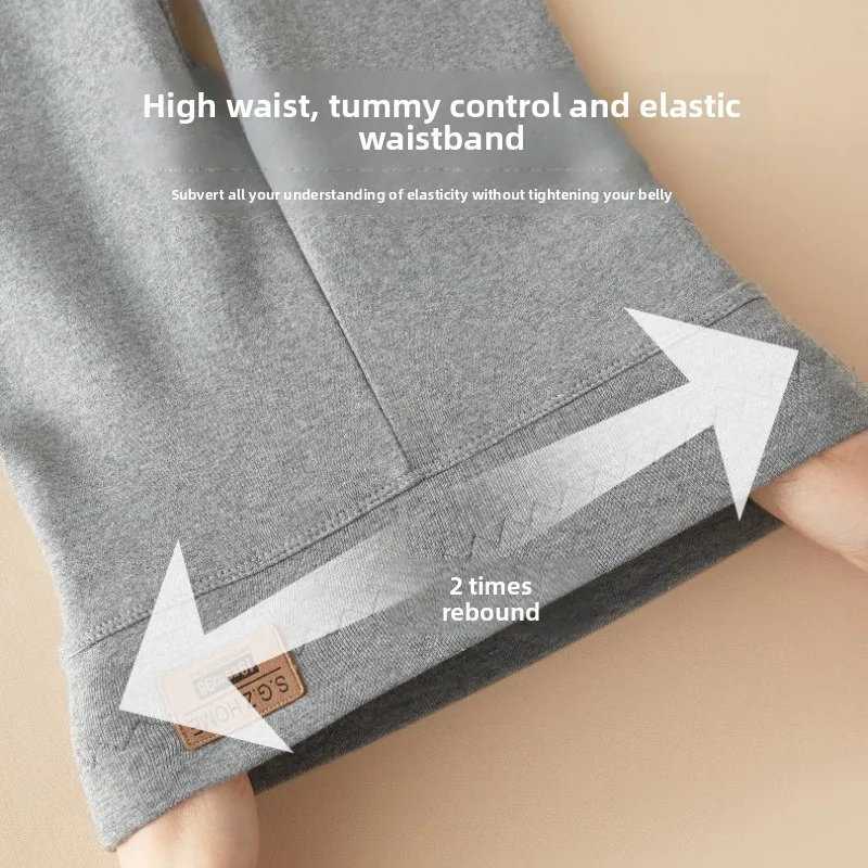 2025 الفتيات عالية الخصر سراويل قطنية لينة بسط الاطفال الجوارب طفل السراويل بلون تنفس ملابس خارجية سراويل طويلة #6