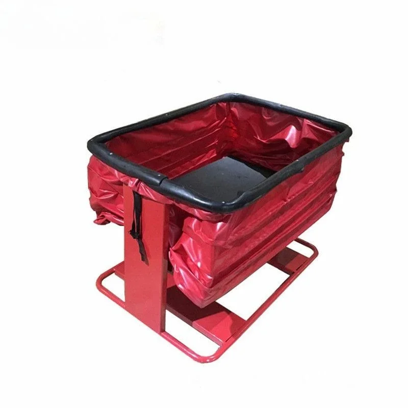 Large e-commerce sorting warehouse handling lifting trolley canvas elastic basket picking