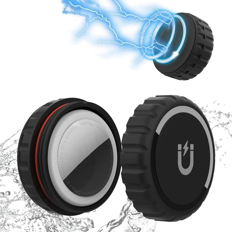 N15R-For Apple Airtag Protective Cover Magnetic Suction Case For Air Tag Holder GPS Tracker Car Bike Motorcycle