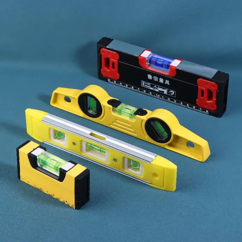

2pcs Level Gauge Aluminum Alloy Strong Magnetic Mini Three Type Level Gauge Horizontal Bubble Aluminum Alloy Level Gauge
