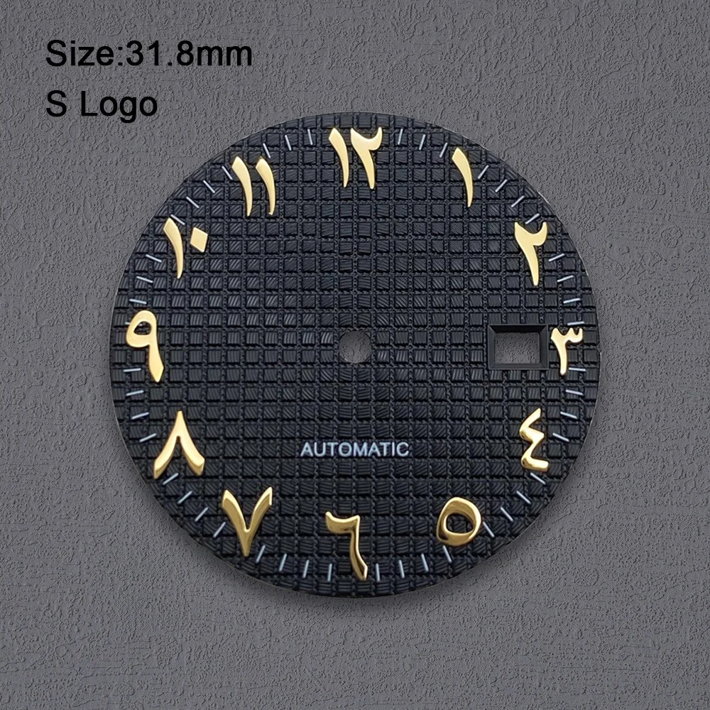 High Quality 31.8mm S Logo Arab Oak Dial Fit NH35/NH36/4R/7S Movement Watch Modification Accessories