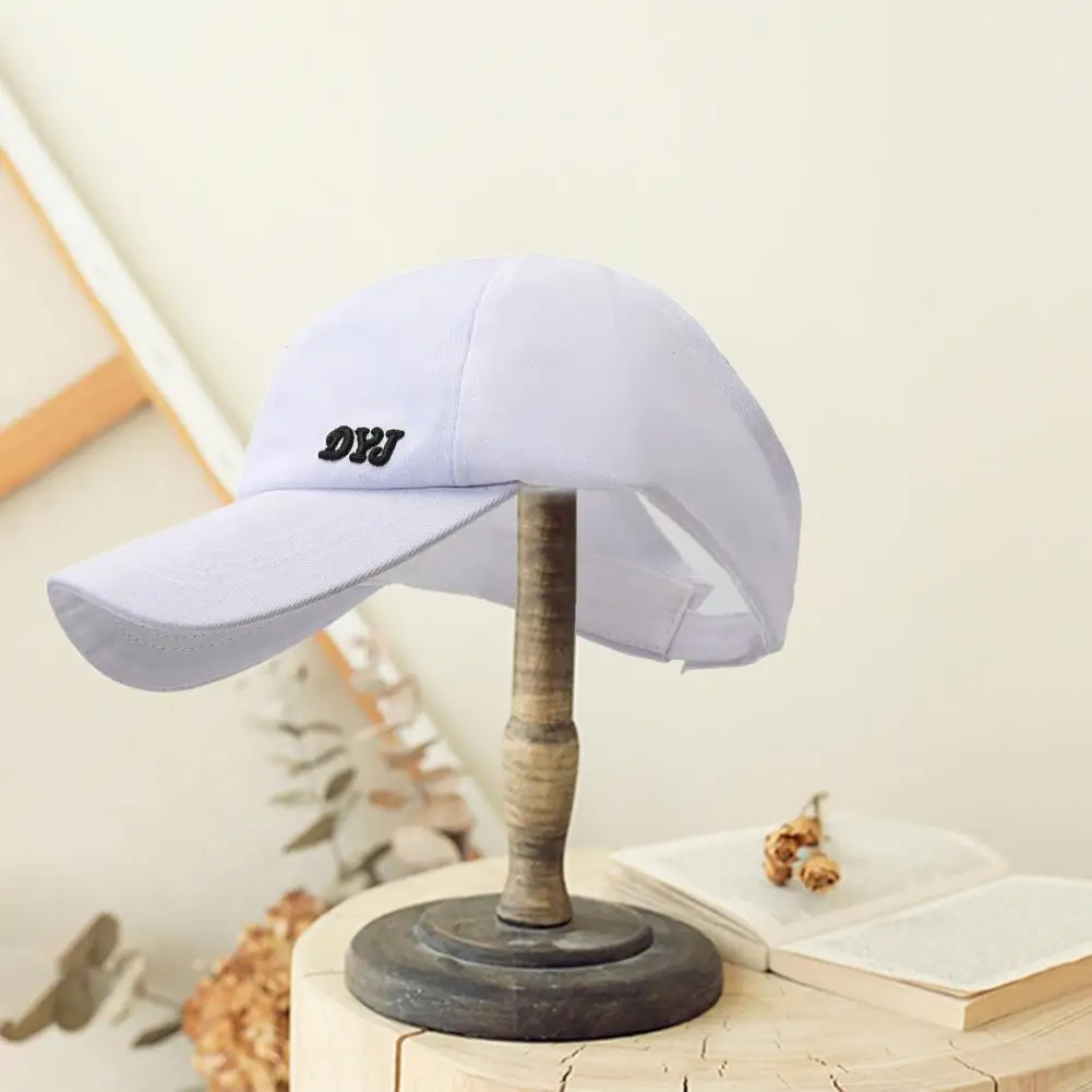 

Baseball Cap with Hollow Top Design Face-shaping Sun Cap Breathable Mesh Splicing Women's Baseball Hat Solid Color for Casual