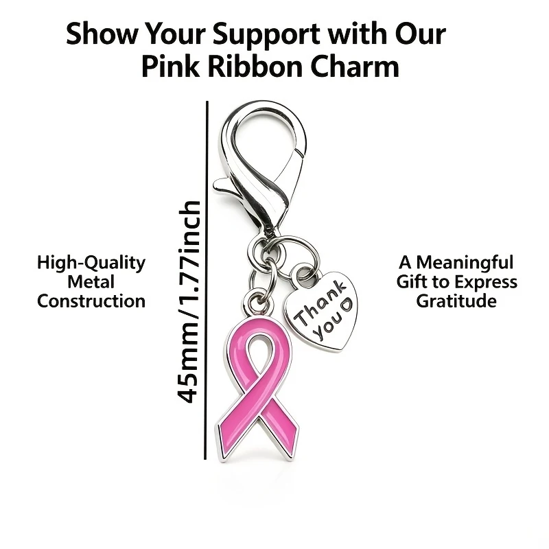 Breast Cancer Awareness10Keychain set The breast cancer awareness heart pendant is designed to be a perfect holiday gift for a w