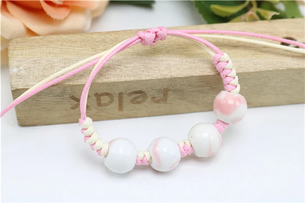 Fashion Ethnic Style High Quality Original Ceramic Beads Bracelet Adjustable Handmade Porcelain Beads Rope Dropshipping #1362