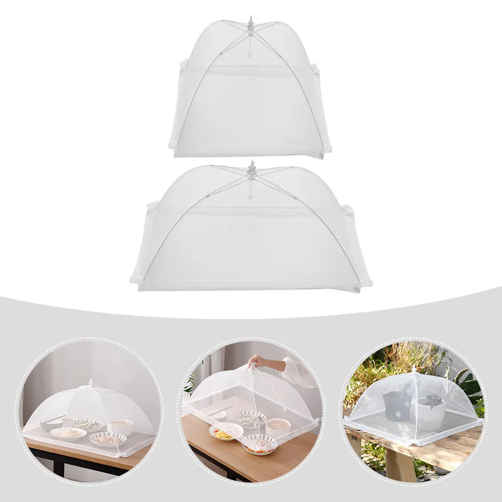 

2pcs Food Cover Mesh Household Protector Tent for Kitchen Restaurant Proofing Umbrella Handle