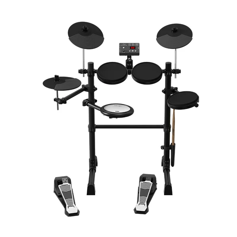 Bateria elétrica portátil profissional, conjunto de bateria de jazz para adultos e crianças, kit de bateria musical para iniciantes, instrumento de percussão