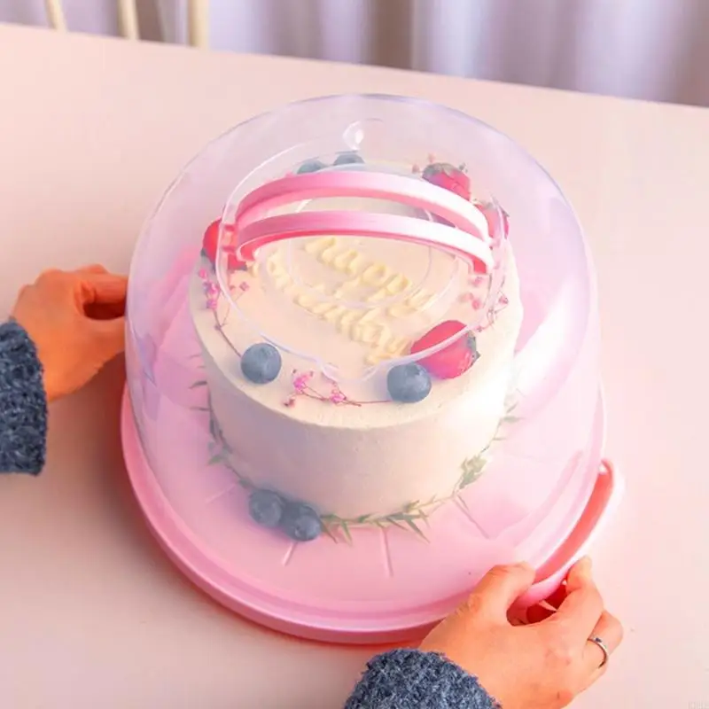 

Transparent Cake Transport Box Dustproof Storage Container for Parties KXRE