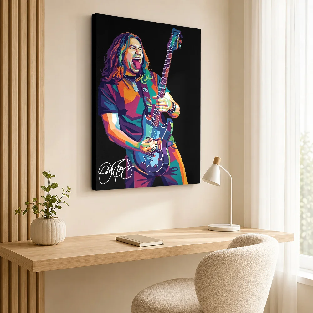 Bon Jovi Potrait Framed Canvas Print Poster Personalized Modern Aesthetic Wall Art for Living Room Bedroom Decor Ready to Hang