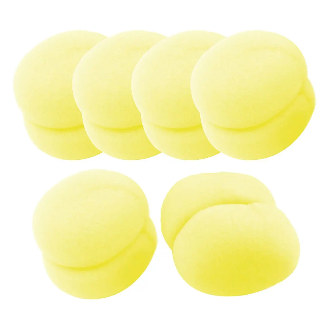 6 Pcs Yellow Sponge Ball Hair Styler Curler Roller Tool for Lady