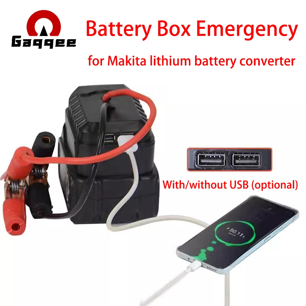 

Outdoor Battery Box With Clip Emergency Start Power Supply Suitable for Makita Lithium Battery Converter Charger