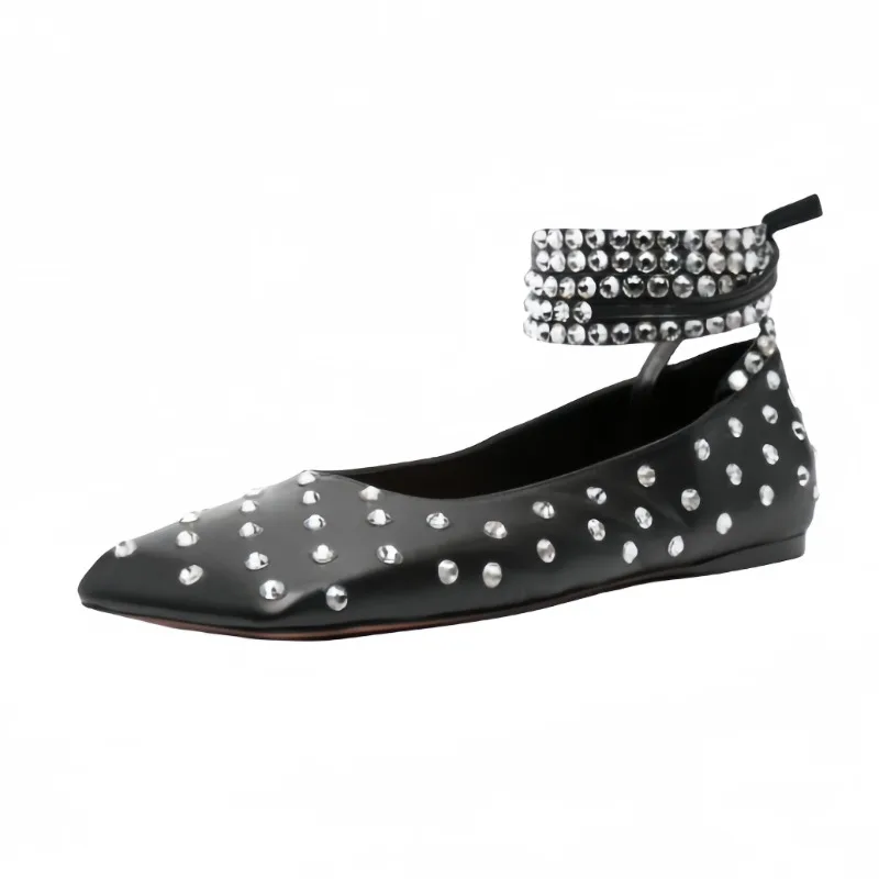 flat-cross-strap-rhinestone-ballet-single-shoe-concise-comfortable-2024-new-punk-style-fashion-women-shoes-size-45-handmade-shoe