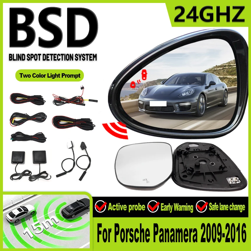 Car Blind Spot Monitoring For Porsche Panamera 2009-2016 BSD Radar Detection System Microwave Sensor Assistant Driving Security