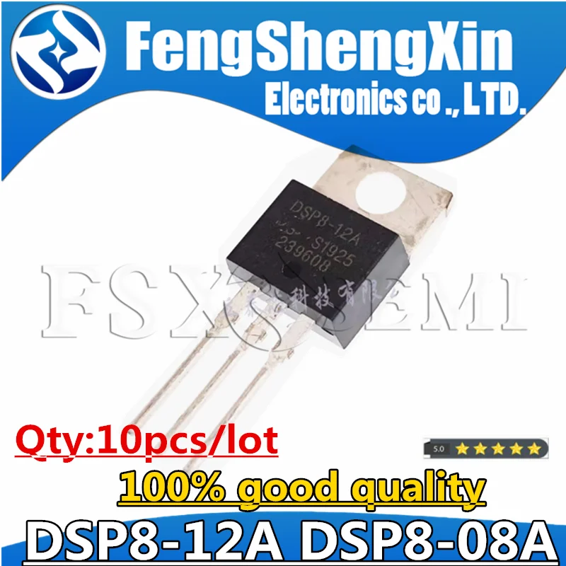 

10pcs/lot DSP8-12A DSP8-08A Phase-leg Rectifier Diode TO-220