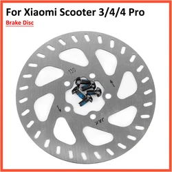 130mm Brake Disc For Xiaomi Mi Electric Scooter 3 / 4 Pro Stainless Steel Rotor Pad Contains 5 Screws Replacement Parts