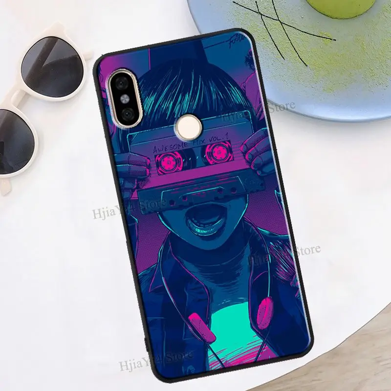 Synthwave 80's Retro Art For Redmi Note 11 Pro Phone Case For Redmi Note 10 Pro 7 8 9 Pro 10S 9S Redmi 10 9A 9T 9C