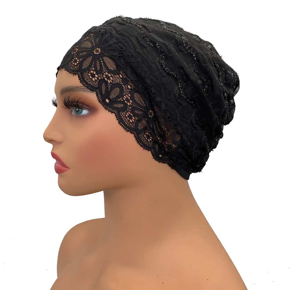 

Lace Muslim Under Scarf Cap Islamic Inner Hijabs