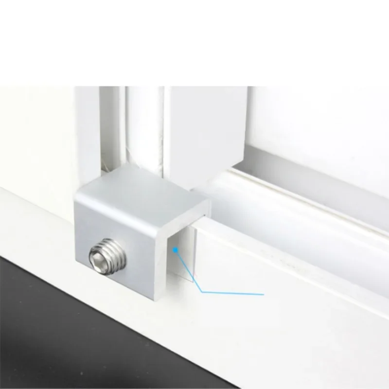 Tope de ventana antirrobo, cerradura de llave de seguridad, limitador de ventanas correderas, Hardware de seguridad para niños, aleación de aluminio