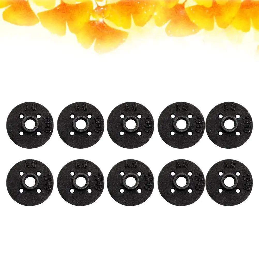 Flange Base Mounted Fittings Iron Malleable Floor Threaded Shelving Durable Premium Material High Strength Good Toughness