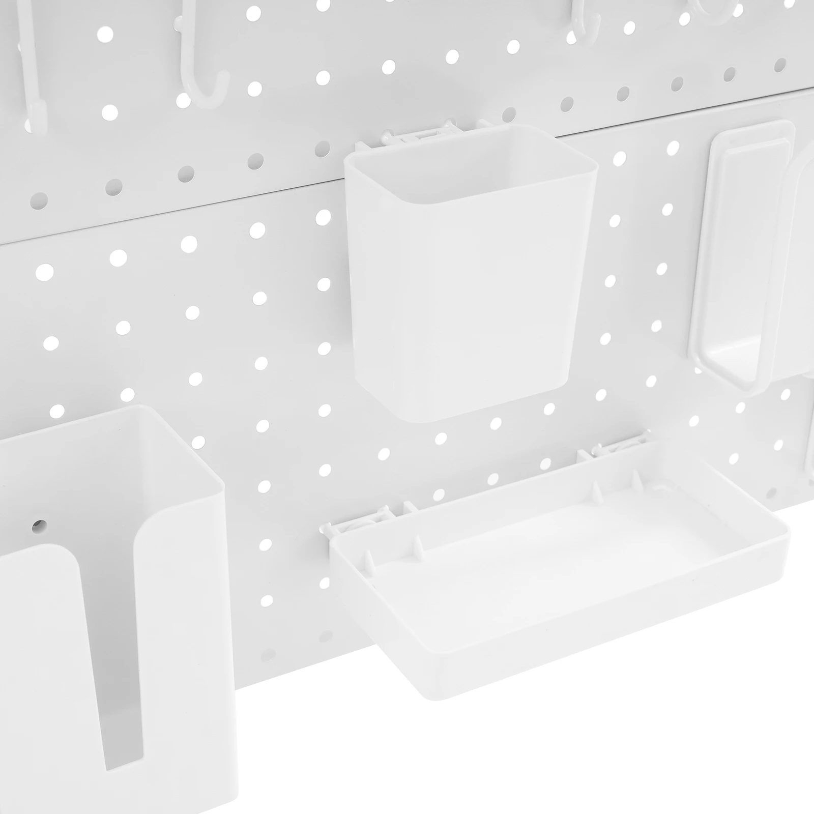 37" Clamp-on Pegboard with Accessories, No Drill Desk Shelf, 2-Tier Organizer with Hooks & Tray, Space Saving Storage Rack for Home Office & Dorm