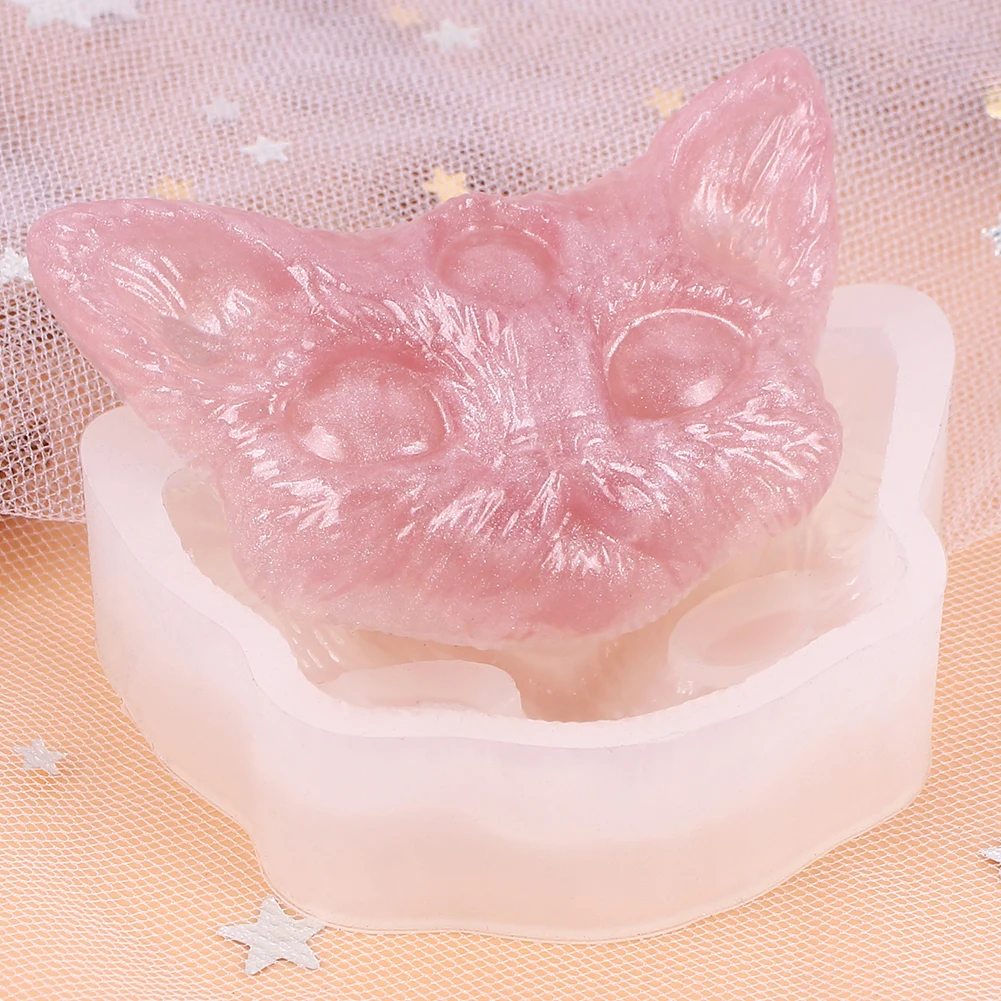 고양이 머리 실리콘 몰드 DIY 악마 고양이 펜던트 쥬얼리 공예 비누 캔들 에폭시 수지 몰드 만들기