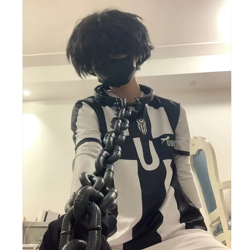 25COSBlue Lock Manga Anime Niko Barou Aiku Sendou Snuffy Lorenzo Aryu أزياء تنكرية شعر مستعار شبكة وردية زي كرة القدم للهالوين Su