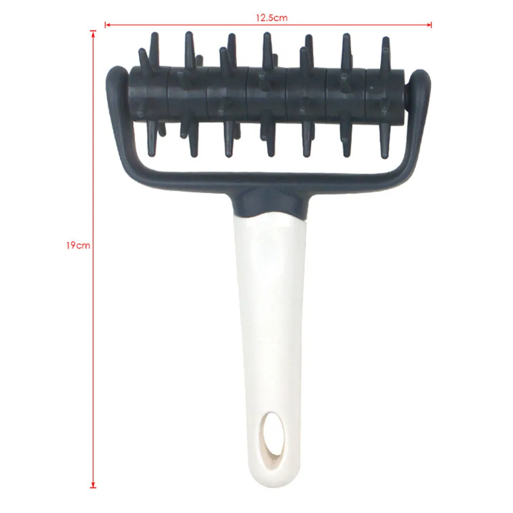 2Pcs Pizza Dough Roller Set Professional Plastic Tool Pizza Hole Puncher Pastry Needle Wheel Rolling Pin Dough Baking