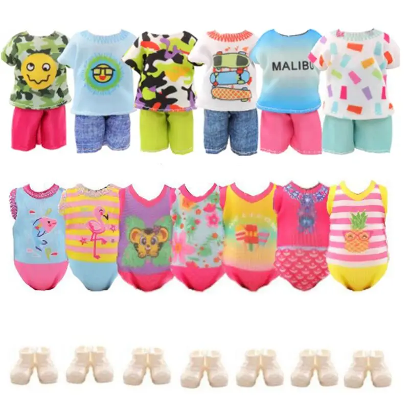Fashion Doll Clothes 5.5 Inch Dolls Wear Dress Top Pant For 14 CM Figure Toys DIY Dressing Game Best Birthday Christmas Present