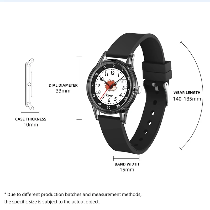 Children's Eco Friendly Silicone Strap Watch Waterproof For Elementary School Students Boys and Girls Kids Cartoon Wristwatch