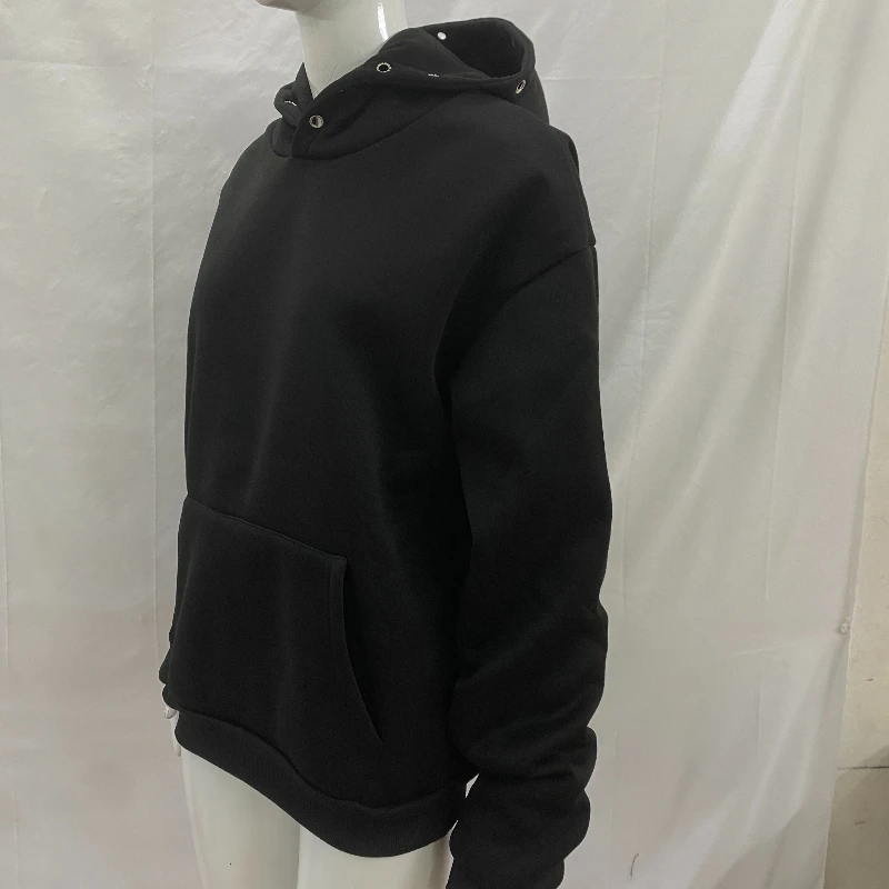 سترة بغطاء للرأس بأكمام طويلة لعام 2025، سترة مزخرفة مثقوبة بلون سادة عتيق داكن، y2k