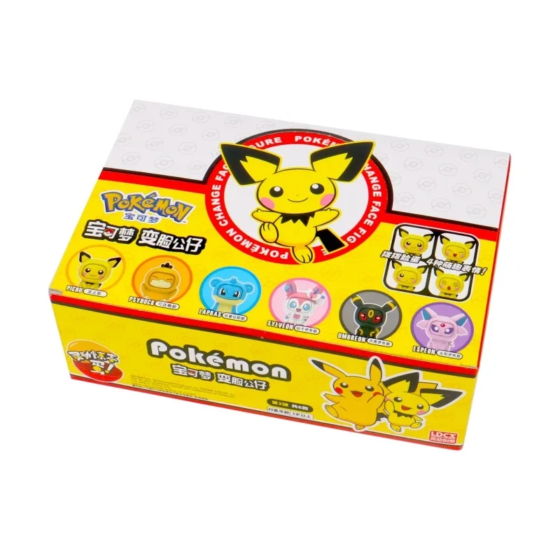 Figura de acción de Pokémon que cambia la cara, muñeco Kawaii de Dragon Ball, monstruo de bolsillo, Pikachu, 12 tipos, juguete para niños