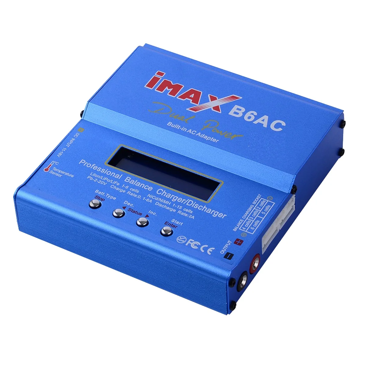 For IMAX B6AC 80W RC Balance Charger+Tamiya Cable Digital Li-Ion LiFe Nimh Nicd PB Lipo Battery Discharger EU Plug