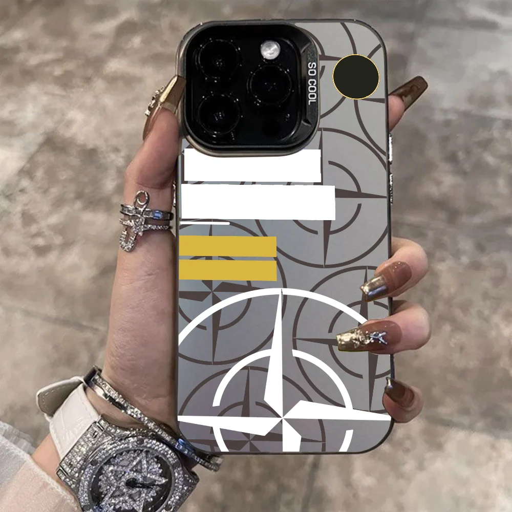 Funda de teléfono para s-stone-e iPhone 16e 16 15 14 13 12 11 mini Pro Max X XR XS MAX Plus Anti caída mate Back-i-is cubierta de lujo